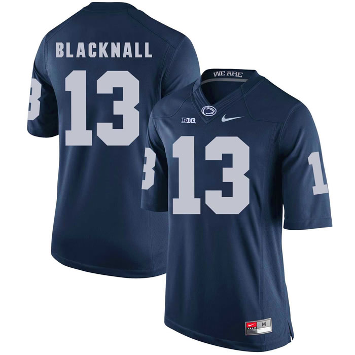Penn State Nittany Lions #13 Saeed Blacknall Navy College Football Jersey